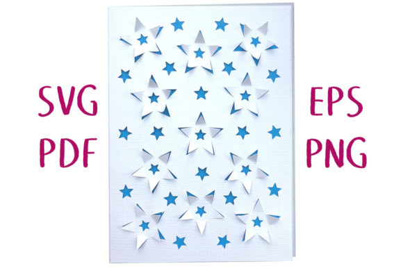 3D Star SVG Shape for Greeting Cards and More