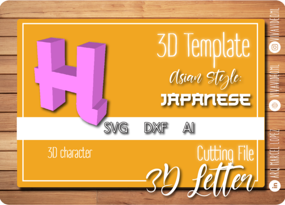 3D SVG Shapes: Elevating Asian-Inspired Design with the Letter H