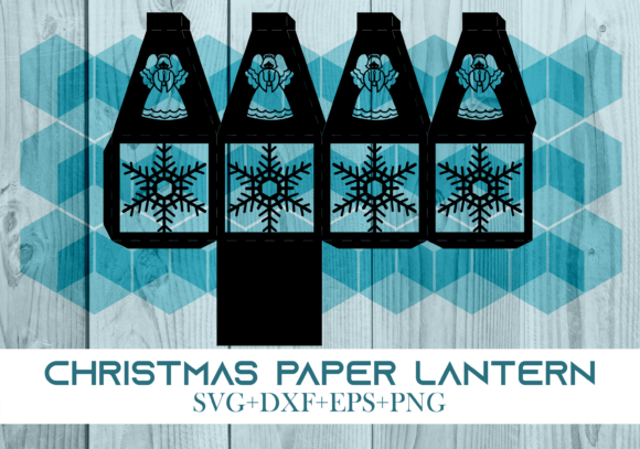 Christmas Paper Lantern Series 0147 – A Festive 3D SVG for Holiday Merch