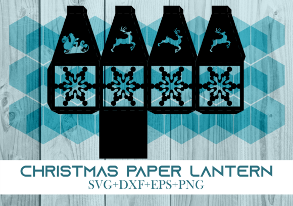 Christmas Paper Lantern Series 0193 – A 3D SVG Graphic for Holiday Content