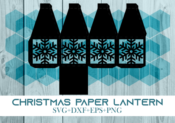 Christmas Paper Lantern Series 0397: A 3D SVG Graphic for Holiday Content