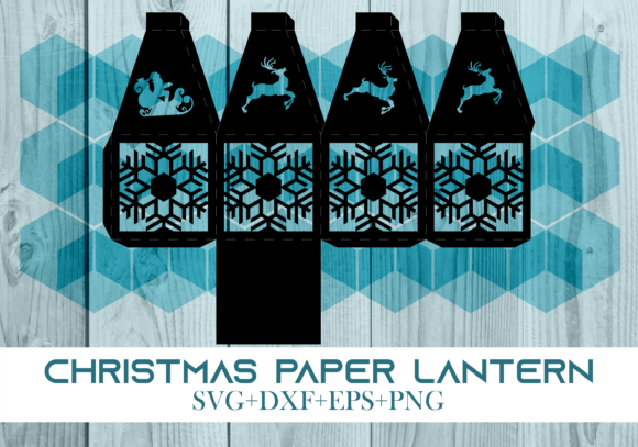 Christmas Paper Lantern Series 0505: A 3D SVG Holiday Design Asset