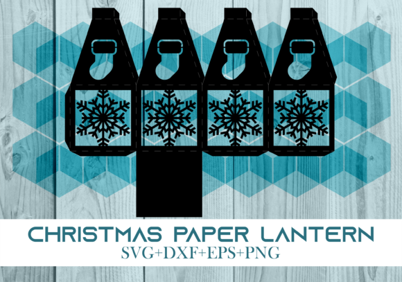 Christmas Paper Lantern Series 0520: A 3D SVG Design for Holiday Branding