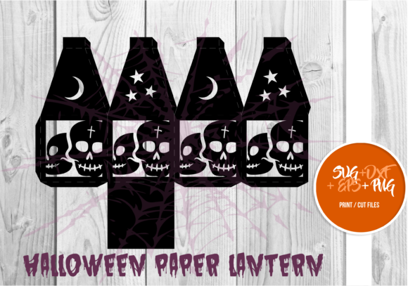 Halloween Paper Lantern Series 100: A 3D SVG Shape for Seasonal Branding