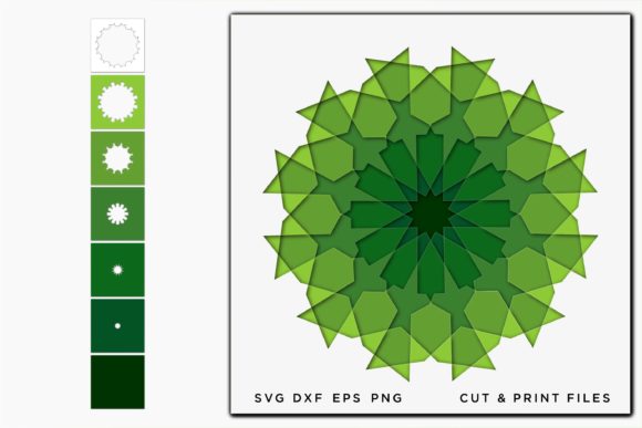 Mandala SVG, Cut File Multilayer: A Versatile 3D Design Asset for Creative Projects